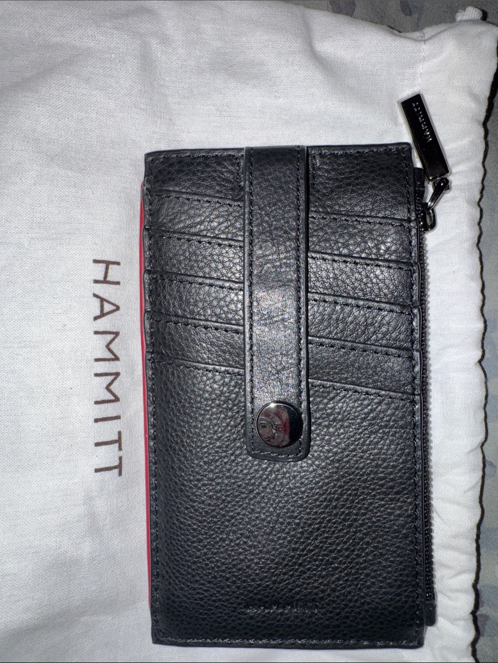 Hammitt Leather wallet - black / gun metal